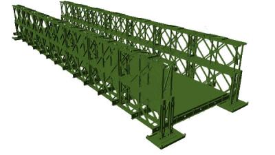 China High Precision Strength Steel Bailey Bridge Triple Row Single Layer for sale