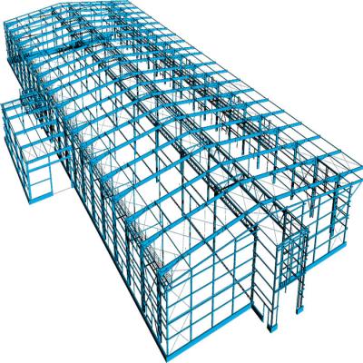 Chine Bâtiments portatifs préfabriqués d'atelier de cadre en acier avec la structure métallique légère à vendre