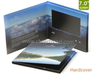 China Innovation 7 inch hardcover video brochure,video book,video card for invitation,advertising or promotion for sale