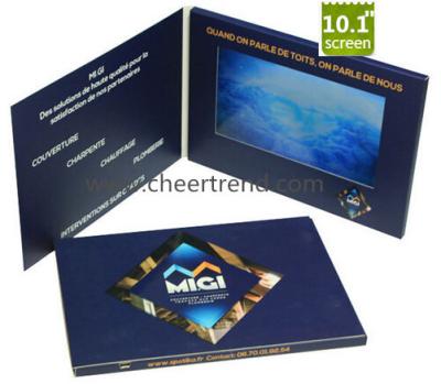 China Marketing 10 inch avi TFT LCD video greeting card,video book video brochure for advertising for sale