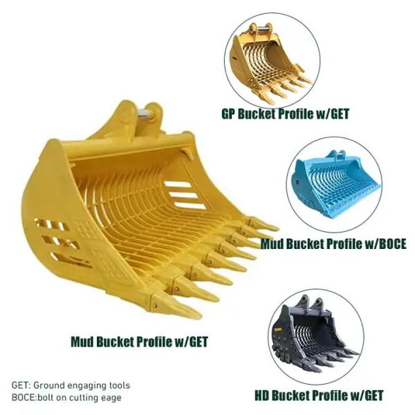 Quality Earthmoving Parts Skeleton Bucket For Backhoe 1-50T Excavator for sale