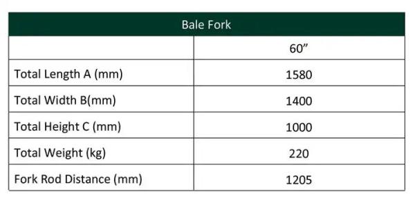 Quality RSBM Skid Steer Attachments 60" Skid Steer Bale Forks for 1-60T for sale