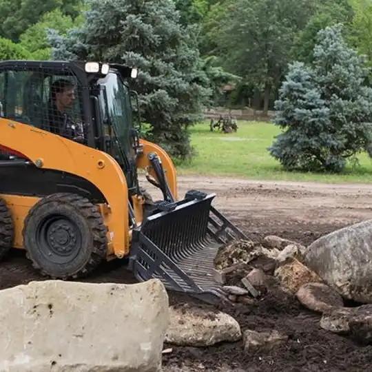 Quality 70 L/min Skid Steer Attachments Rock Bucket Front Loader for sale