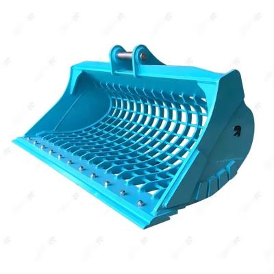 China Q355 1-50t Excavator Customized Grids Mud Bucket Profile Shaker Bucket for sale
