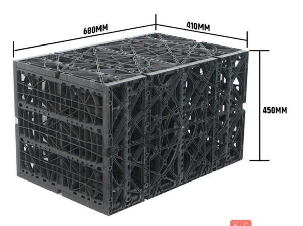 Quality Smart Stormwater Modules Plug-in Soakaway Crate with 117L Water Storage Capacity for sale