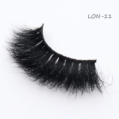 China Full Strip Fluffy Mink Lashes , Wispy 22mm Mink Lashes for sale