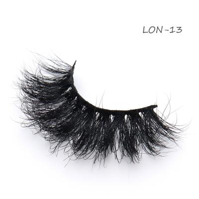 China Cluster Type Siberian Mink Fur Lashes , 25mm Full Strip Lashes for sale