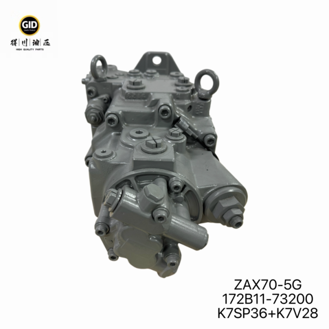 Hydraulic pump assembly side view