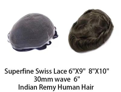 China Super breathable Swiss lace bleached knots undetectable hairline Indian human hair toupee for sale