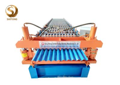 China Double Layer Roofing And Wall Panel Sheet Steel Tile Type Roll Forming Machine Prices for sale
