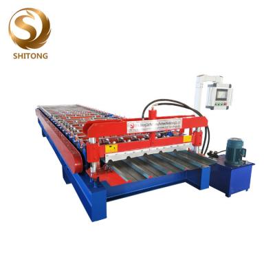 China high speed rib aluminum sheet metal roof wall panel roll forming machine for sale