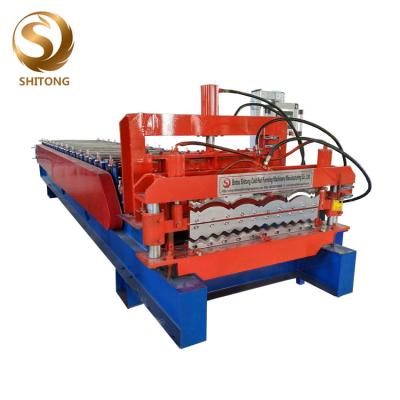 China best selling double layer corrugated steel roll forming making machine for sale