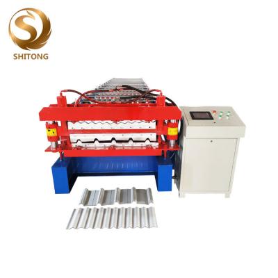 China metal roof tile and glazed tile double layer making machine price for sale