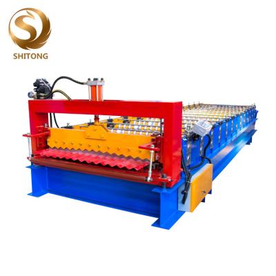 China corrugated color coated metal roof sheeting forming making machine for sale