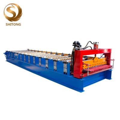 China 1064 profile aluminium roofing sheet corrugated sheet making machine for sale