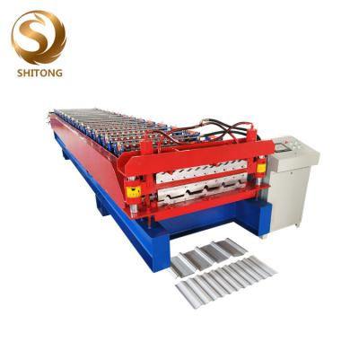 China Customized corrugated sheet double steel tile deck cold roll forming machine for sale