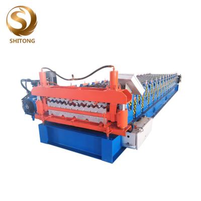 China Good quality double layer aluminium decking roofing sheet steel making machine for sale
