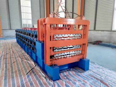 China rollo coloreado placa de la hoja de acero del alminium de tres cubiertas que forma la máquina en venta
