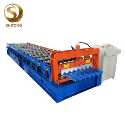 China 750 model aluminium steel panel roofing sheet cold roll forming machine for sale