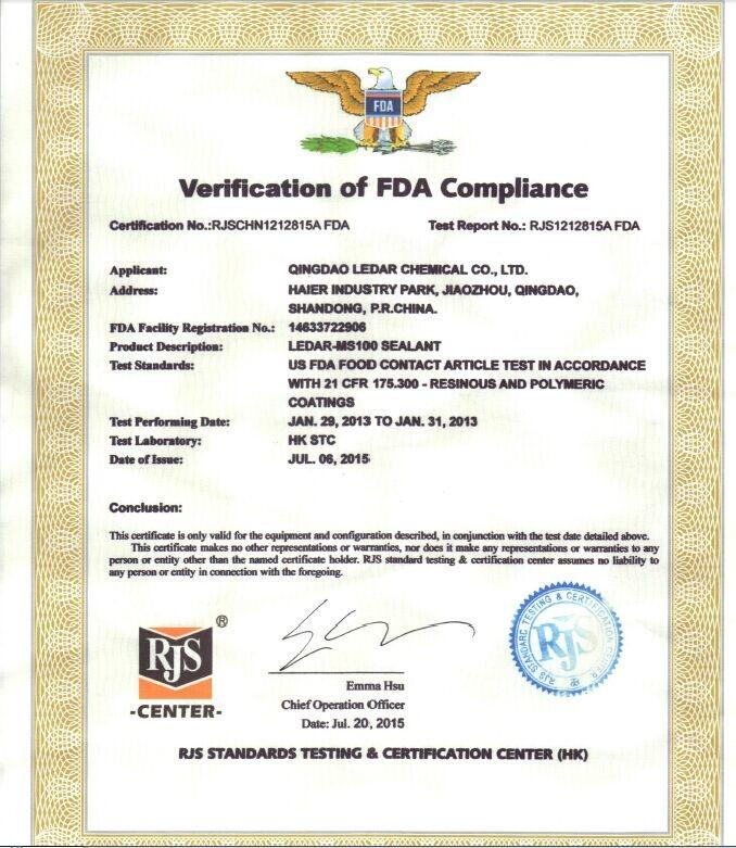 FDA - Center Enamel Co.,Ltd