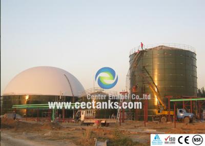 China GLS Biogas Storage Tank For Anaerobic Digestion Treatment with Double Membrane Roof or Enamel Roof for sale