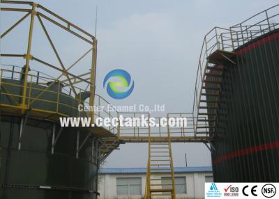 中国 1000m3 GFSの原水の貯蔵のためのアルミニウム デッキの屋根が付いているガラスによって溶かされる鋼鉄タンク 販売のため