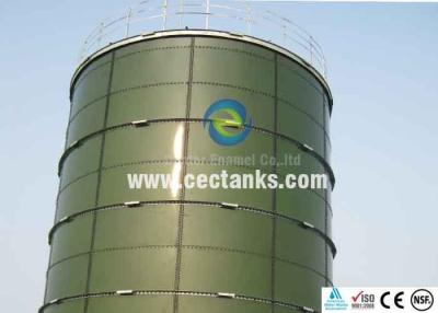 China Dark green glass coated steel tanks , glass fused to steel water tanks for sale