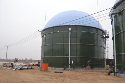 China Anaerobic Digester Glass Lined To Steel Construction Tanks In Biogas / Wastewater Treatment for sale