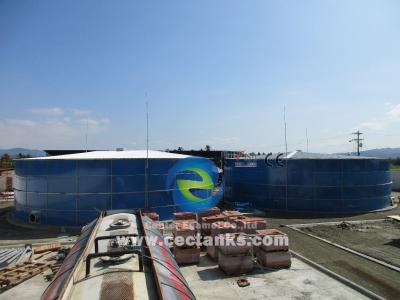 China Anti Corrosion Glass Fused Steel Tanks For Biogas Storage With Tough Enameled Steel Plates for sale
