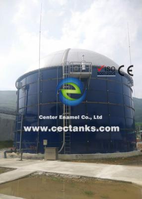 China Large Glass Fused To Steel Tank With Enamel Roof / Double Membrane In Bio Energy for sale