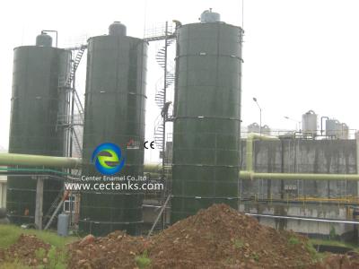 China 20 m³ Capacity Glass Fused Steel Tanks , Custom Covers Liquid Storage Tanks for sale