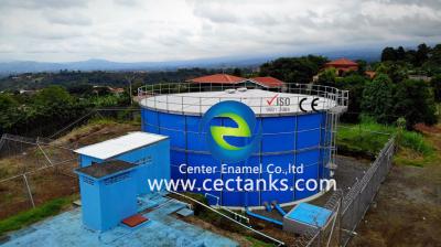 China Liquid Storage Glass Fused Steel Tanks For Sewage Treatment Acid And Alkalinity Proof for sale