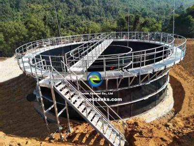China De donkergroene Industriële Tanks van de Afvalwaterholding voor Waterzuiveringsinstallatieproject Te koop