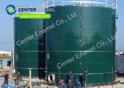 China Wastewater Treatment Plant Glass Fused Steel Tanks With Conical Self Supporting Roof And Floor for sale