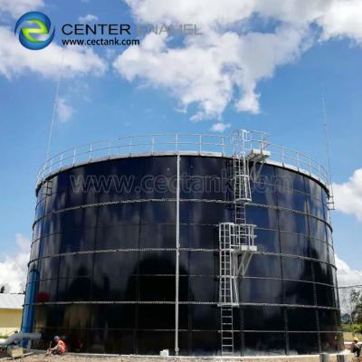 China Industrial Waste Water Storage Tanks ,  Porcelain Enamel Biogas Storage Tank Dark Green for sale