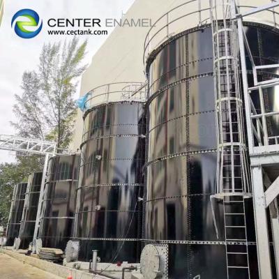 China Concrete Foundation Bolted Steel Tanks With Spiral Ladder Stairway for sale