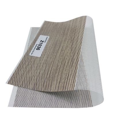 China Roll Up Venetian Motorized Sunscreen Zebra Fabric Blinds ISO 105 B02 for sale