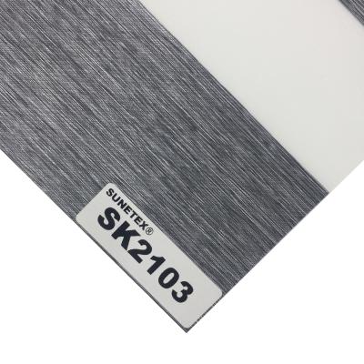 China 115g/M2 Semi Blackout Roller Zebra Blinds Material Fabric Wide Blade for sale