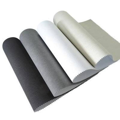 China White Grey Cream Blackout Roll Pull Down Blinds Fabrics for Bathroom Window for sale