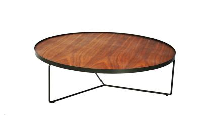 China Modern Design Steel Frame Coffee Table Round Rust Resistance for sale
