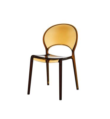 China Sillas acrílicas de colores resistentes sillas acrílicas de interior naranja silla OEM en venta