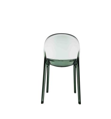 China Stackable Coloured Acrylic Chairs Modern Oval Back Chairs ODM for sale
