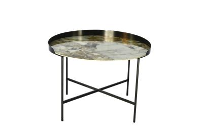 China ODM Metal Frame Side Table Modern Metal Frame End Table For Home Decor for sale