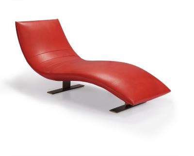 China Red Outdoor Lounge Chairs Leather For Home And Office Use for sale