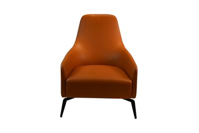 China Brown Leisure Armchair Fabric Dining Armchair With Soft Padded Cushion for sale