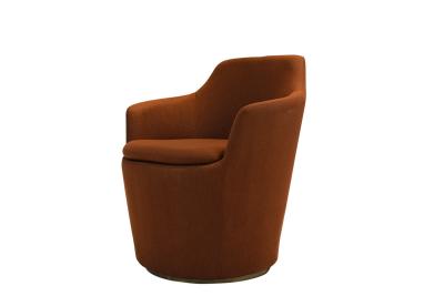 China ODM Einfach drehbares Sofa Stuhl Stoff Metallbasis Einfach-Sitzcouch zu verkaufen
