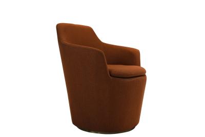 China Commercial Lobby Lounge Furniture OEM Leather Swivel Armchair for sale