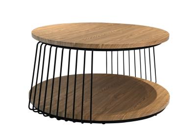 Chine Table à thé en bois rond Table à café finition moderne OEM Pour salon à vendre