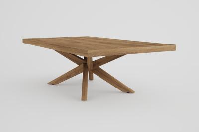 China Solid Oak Hout Scandinavische Eettafel Rechthoekige Eettafel Set Te koop