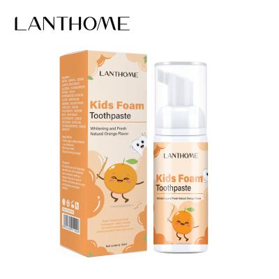 China Orange Flavor Children Teeth Cleaning Mousse Mouth Foaming 50ml for sale